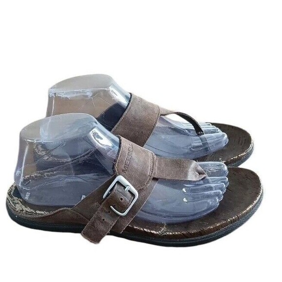 Merrell Flip Flop Women's Size US 9 Brown Leather Thong Casual Slip On Sandal - Picture 1 of 6